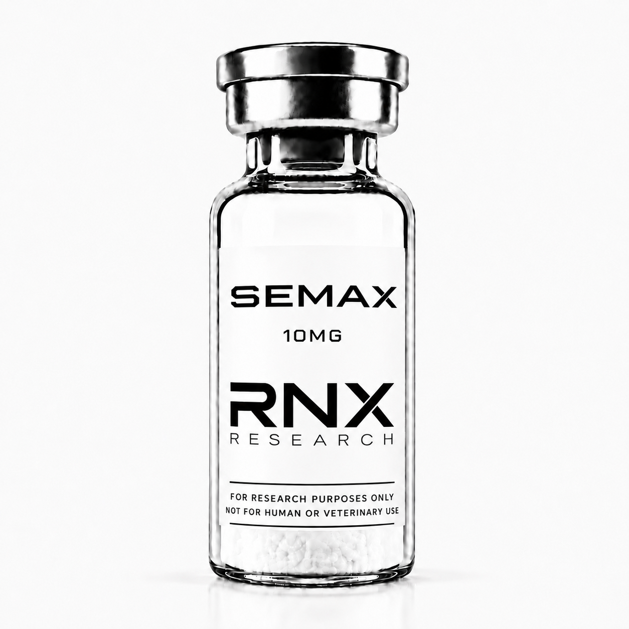 RNXResearch Semax 10mg research peptide vial.