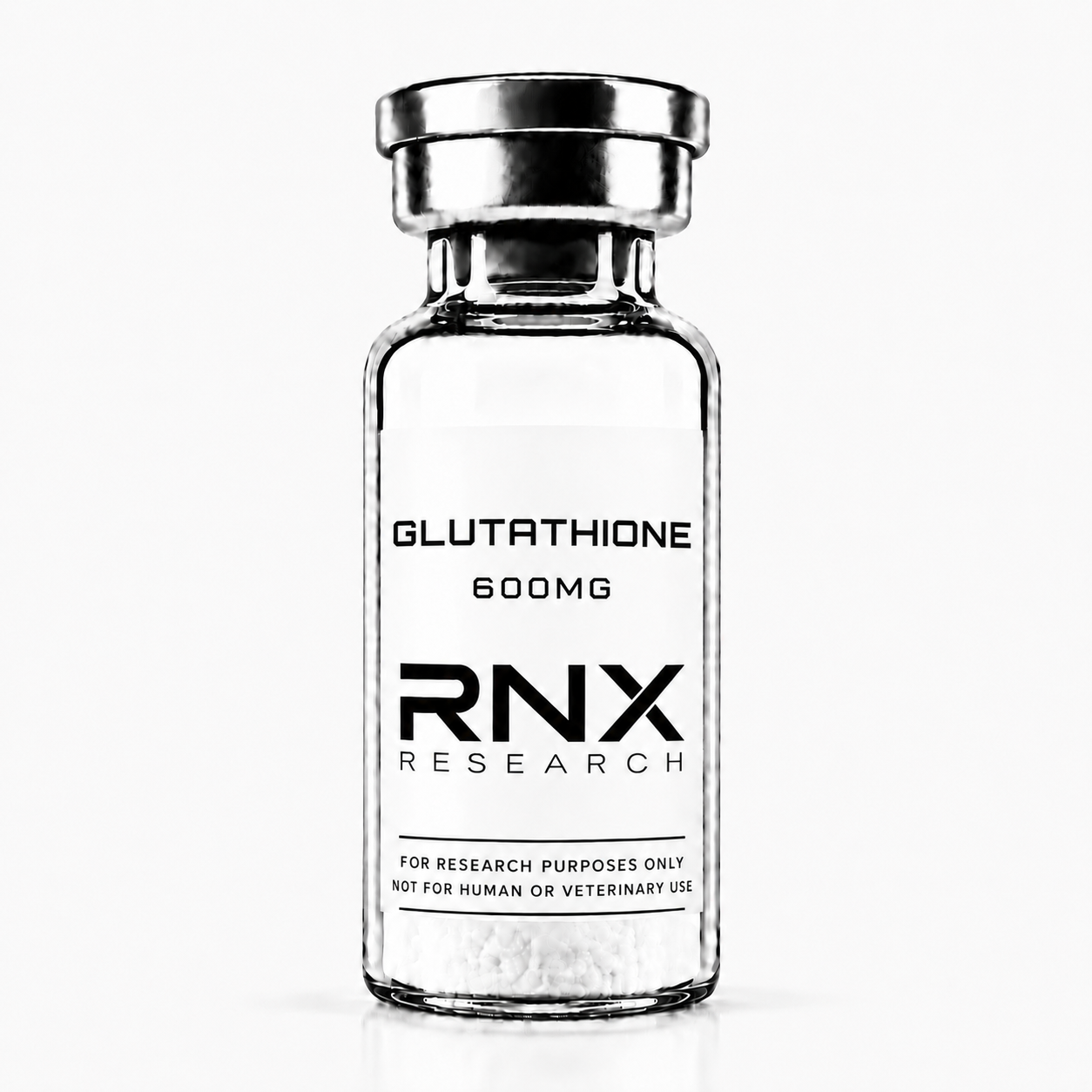 Glutathione 600mg research peptide vial. For research use only. Not for human or veterinary use.